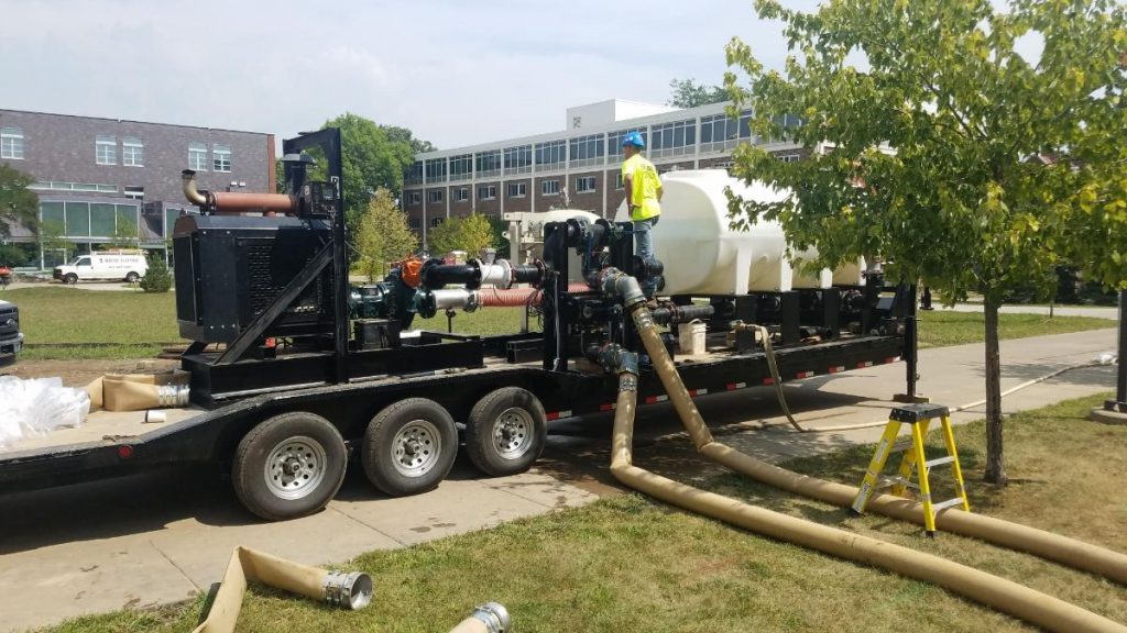 water system flushing truck